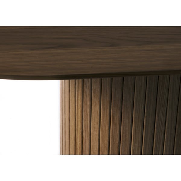 Barna étkezőasztal tölgyfa dekoros asztallappal 95x180 cm Nola – Unique Furniture-image-3