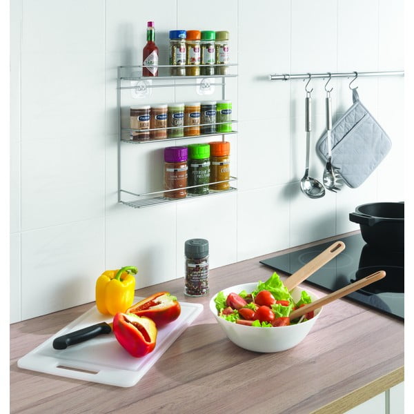 Háromszintes fali fűszertartó polc - Metaltex-image-4