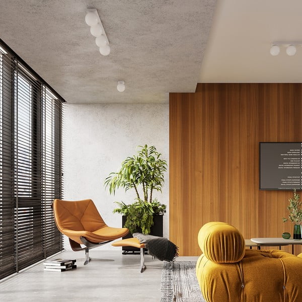 Fehér mennyezeti lámpa üveg búrával ø 12 cm Umerta – Sollux-image-1