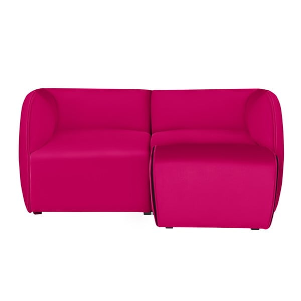 Ebbe rózsaszín 2 személyes moduláris kanapé fekvőfotellel - Norrsken