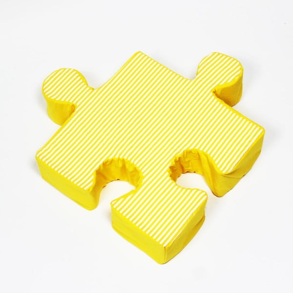 Puzzle Stripes sárga párna - K-ID