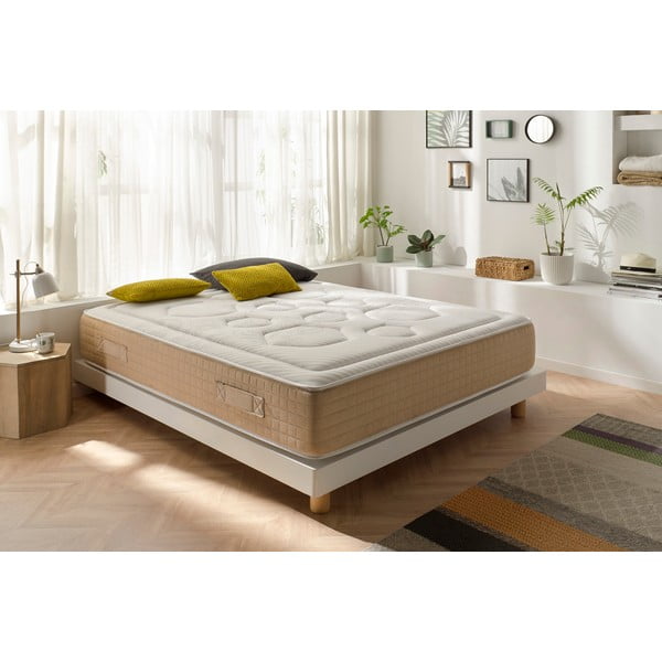 Kemény-közepes keménységű kétoldalas hőszabályozó rugós matrac 140x190 cm  Hexaflex Bagged Springs Gel  – Moonia-image-1