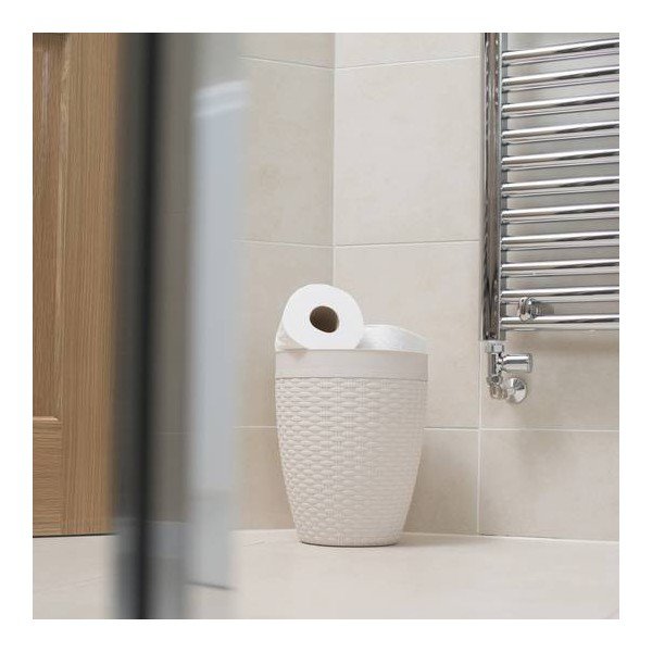 Rattan Bath Bin Calico krémszínű fürdőszobai kosár, 5 l - Addis-image-2