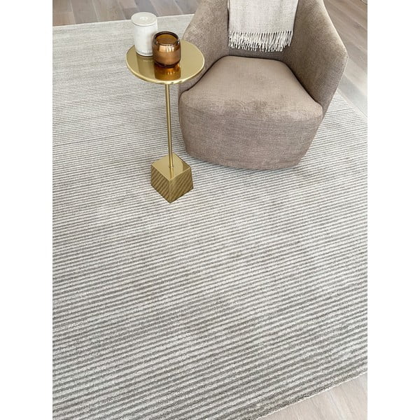 Krémszínű gyapjú szőnyeg 160x240 cm Calisia M Ribs – Agnella-image-1