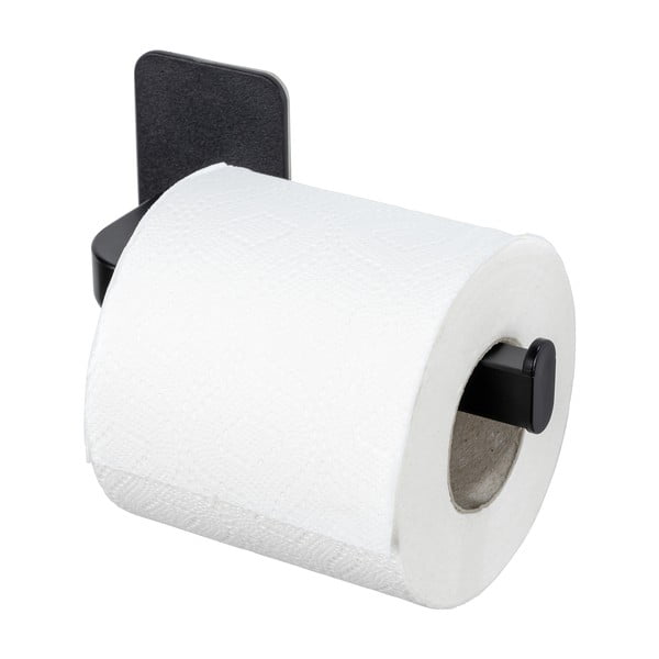 Fekete öntapadós műanyag WC-papír tartó Parma – Allstar