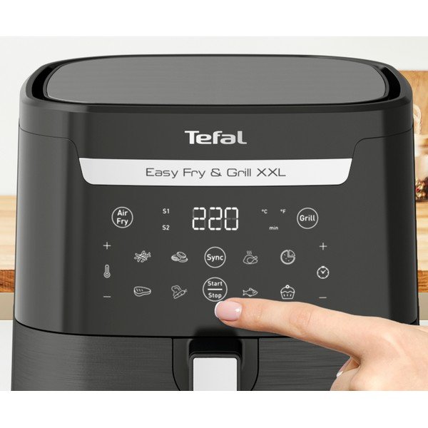 Fekete forrólevegős fritőz Easy Fry & Grill XXL EY801815 – Tefal-image-1