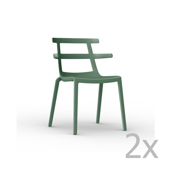Tokyo zöld kerti szék, 2 darab - Resol