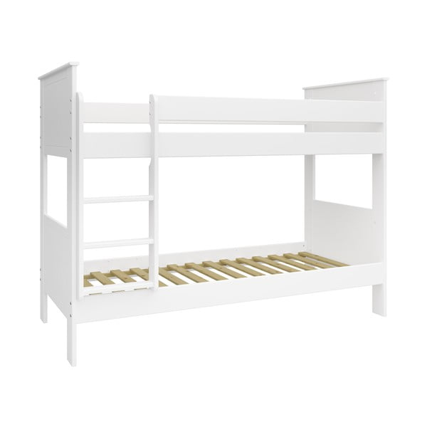 Fehér emeletes gyerekágy 90x200 cm Alba - Tvilum-image-1