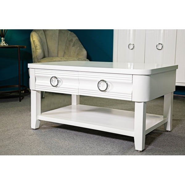 Fehér jegenyefenyő dohányzóasztal 60x90 cm Shine – Mauro Ferretti-image-1