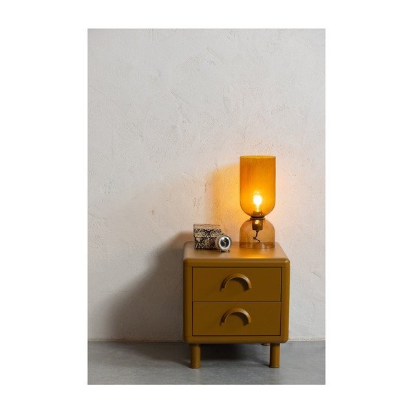 Okkersárga fém éjjeliszekrény Rune – WOOOD-image-2