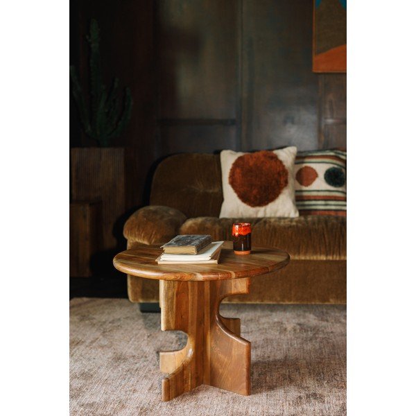 Akácfa kerek tárolóasztal ø 60 cm Morgan – Dutchbone-image-1