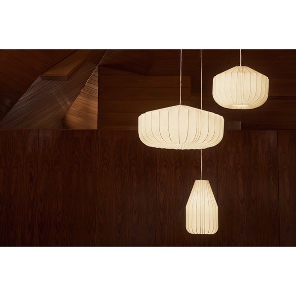 Fehér mennyezeti lámpa textil búrával ø 76 cm Somar – Kave Home-image-2