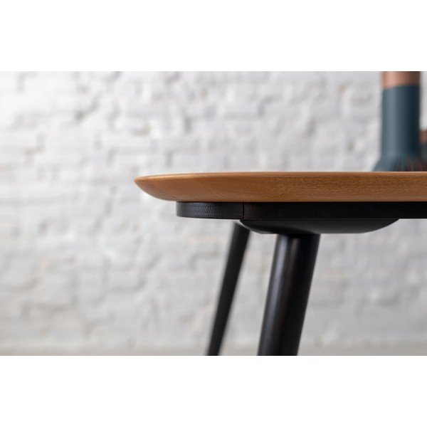 Contrast kőrisfa étkezőasztal fekete lábakkal, 180 x 90 cm - Ragaba-image-3