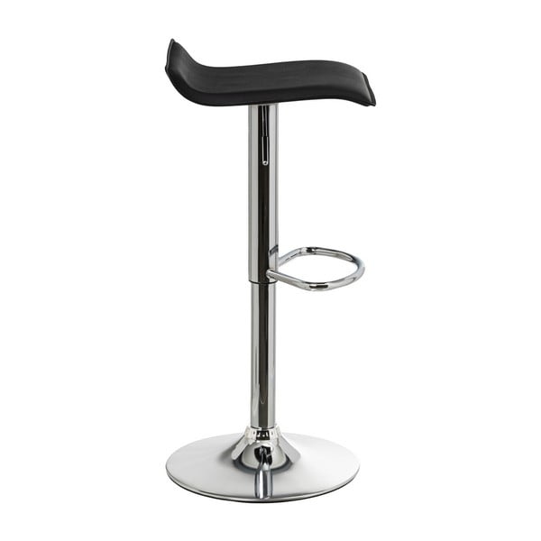 Fekete kárpitozott állítható magasságú bárszék szett 2 db-os (ülésmagasság 63 cm) – Casa Selección-image-1