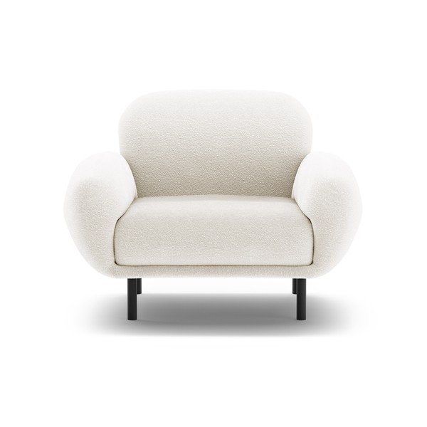 Fehér buklé fotel Poppy – Micadoni -image-1