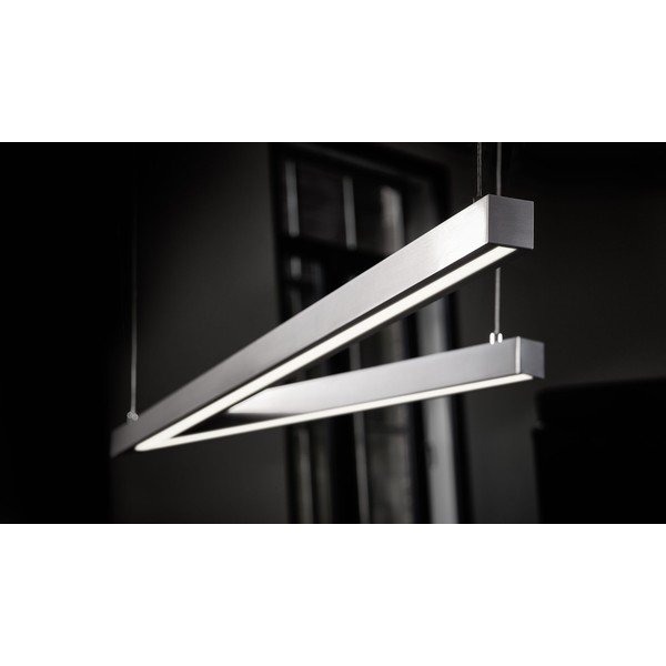 Szürke LED függőlámpa hangvezérléssel-mobil alkalmazás vezérléssel, fém búrával Cicanto – CINQUE-image-2