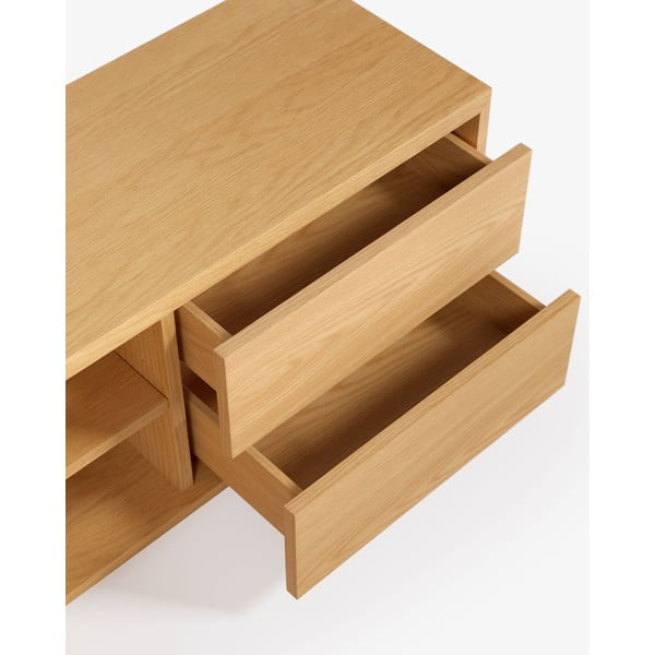 Természetes színű TV-állvány tölgyfa dekorral 150x44 cm Abilen - Kave Home-image-3