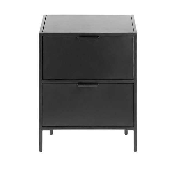 Fekete acél éjjeliszekrény Shantay – Kave Home