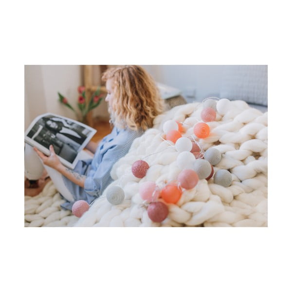 Fehér LED fényfüzér 30 gömbbel - LUKKA-image-3