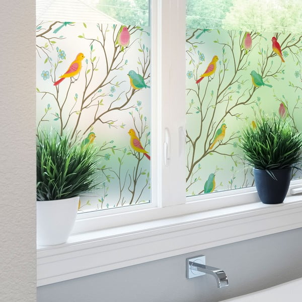 Ablakmatrica 200x40 cm Birds in the Forest – Ambiance-image-1