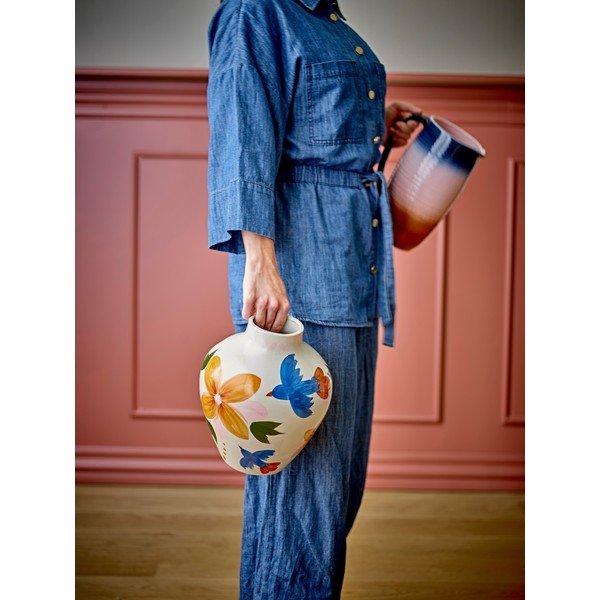Kőedény kézzel festett váza (magasság 27 cm) Maricala – Bloomingville-image-3