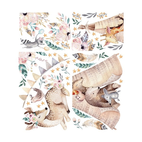 Rabbits Woodland gyerek falmatrica - Ambiance-image-3