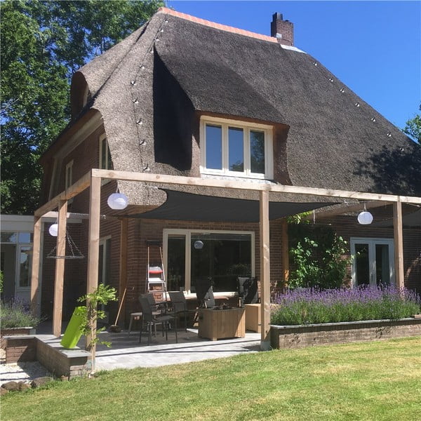 Como szürke négyzet alakú árnyékoló ponyva, 5 x 5 m - Livin' Outdoor-image-1