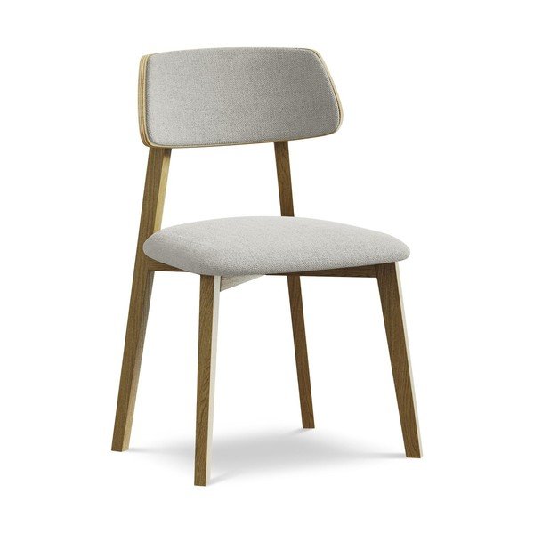 Világosszürke tömörfa étkezőszék Niu – Makamii