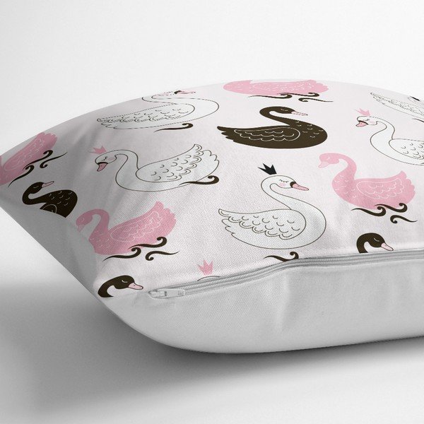 Pink Background Kind Animals pamutkeverék párnahuzat, 45 x 45 cm - Minimalist Cushion Covers-image-2