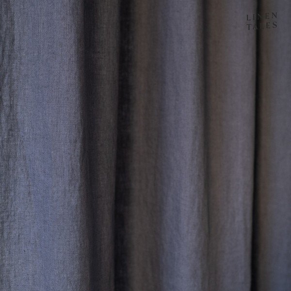Sötétszürke függöny 140x330 cm Night Time – Linen Tales-image-2