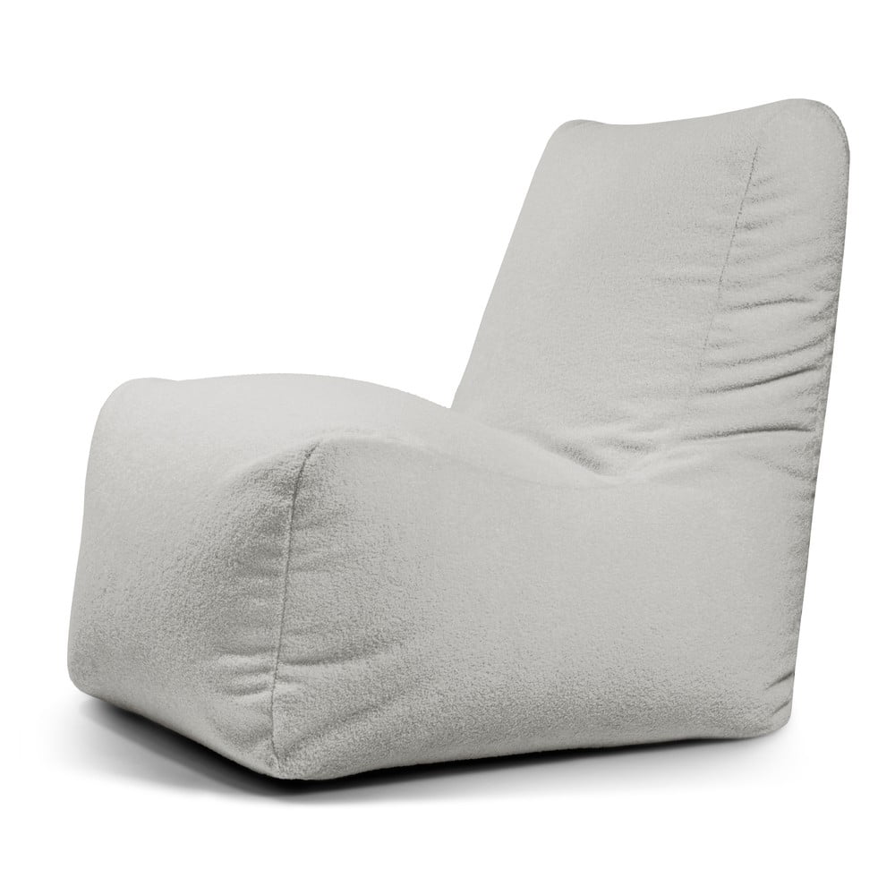 Világosszürke buklé babzsákfotel Seat Lounge  SLOWDOWN