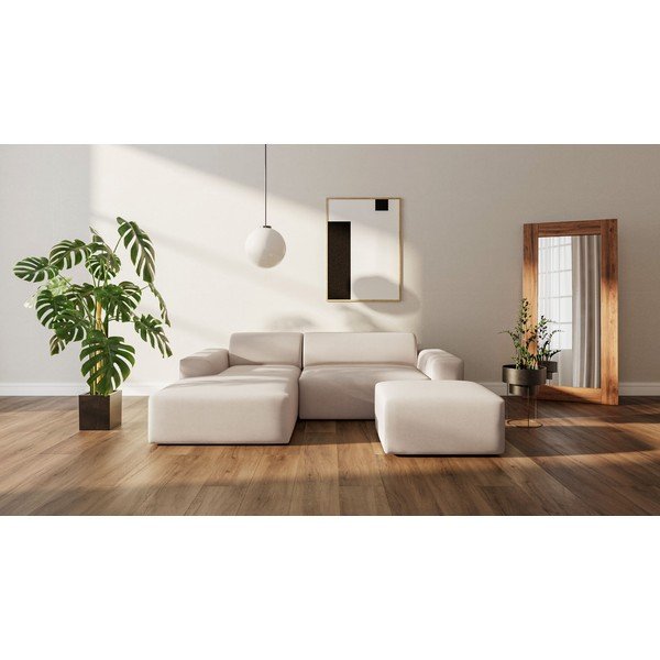 Bézs sarokkanapé (bal oldali) Fluvio – MESONICA-image-1