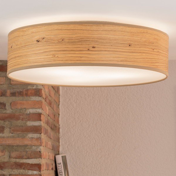 Ocho világosbarna mennyezeti lámpa furnér búrával, ⌀ 40 cm - Sotto Luce-image-1