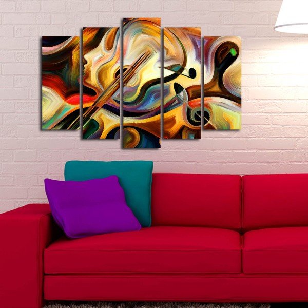 Abstract Music többrészes kép, 105 x 70 cm-image-3