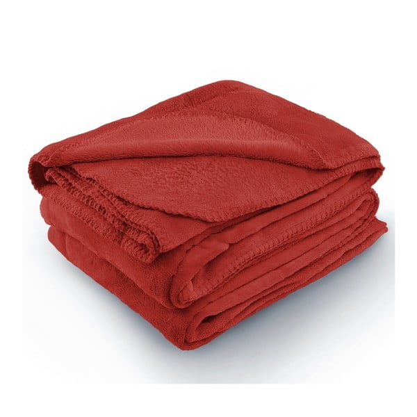 Tyler piros mikroszálas takaró, 220 x 240 cm - AmeliaHome