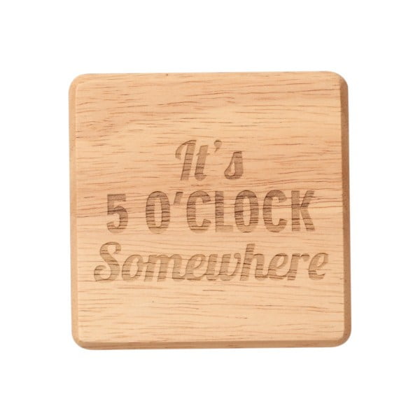 It's Five O'Clock Somewhere poháralátét egzotikus fából - T&G Woodware