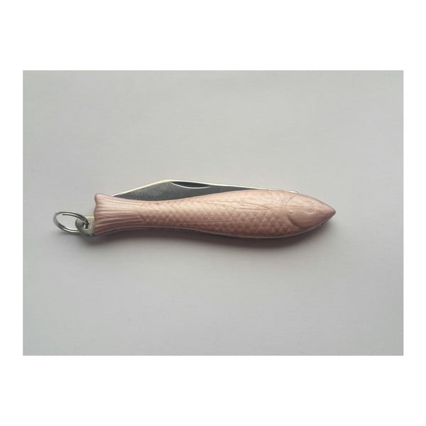 Világos rózsaszín hal formájú cseh bicska karikával - Alexandra Dětinská-image-1