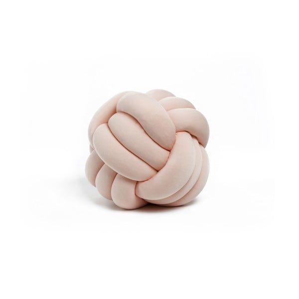 Knot világos rózsaszín díszpárna, ⌀ 30 cm