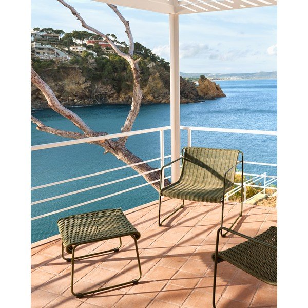 Zöld kerti puff Maurina – Kave Home-image-1