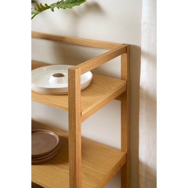 Natúr színű könyvespolc tölgyfa dekorral 80x93x40 cm Ludza – Actona-image-3