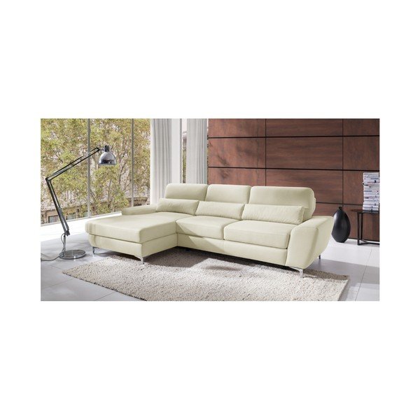Omega krémszín kinyitható sarokkanapé, bal oldali kivitel - Windsor & Co. Sofas-image-4
