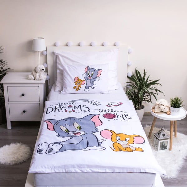 Pamut ágyneműhuzat babaágyhoz 100x135 cm Tom a Jerry – Jerry Fabrics