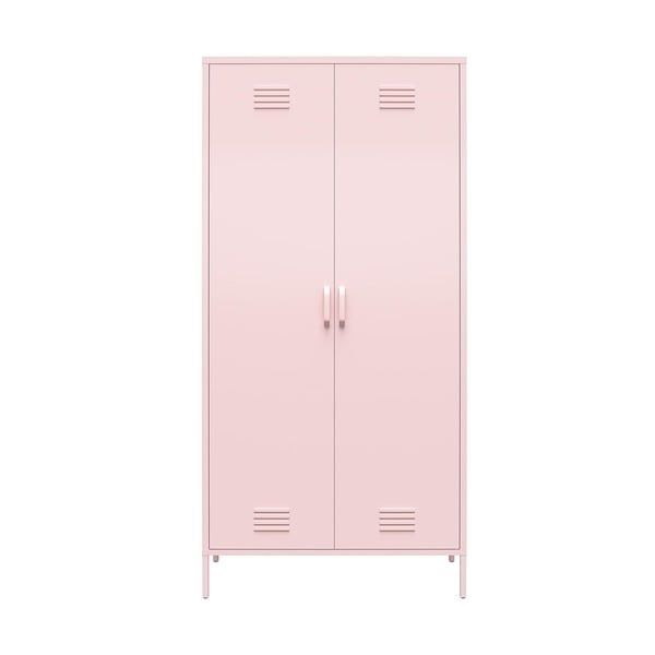Rózsaszín fém ruhásszekrény 90x185 cm Cache - Novogratz