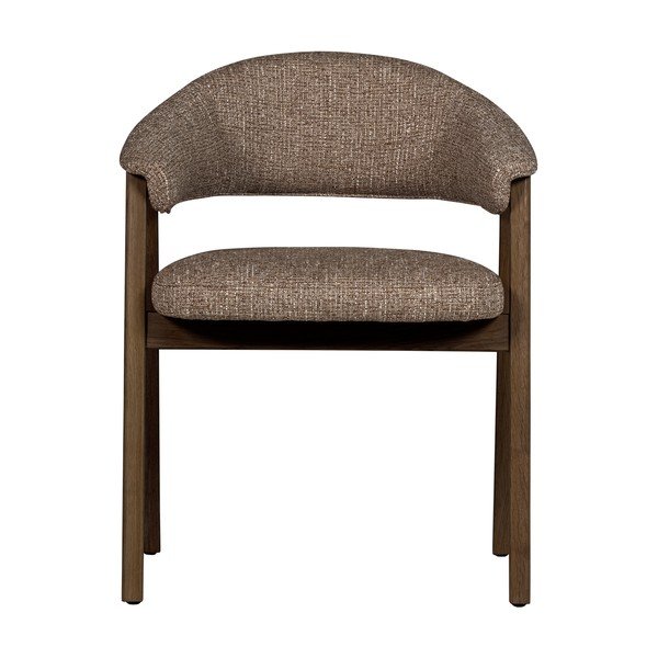 Barna kárpitozott karfás étkezőszék Tunar – WOOOD-image-2