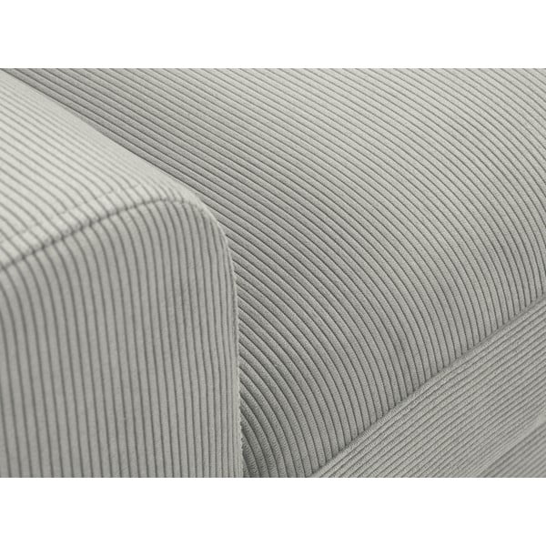 Moghan világosszürke kordbársony kinyitható sarokkanapé, jobb oldali - Micadoni Home-image-1