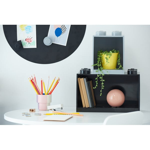 Brick 8 gyerek fekete fali polc - LEGO®-image-1