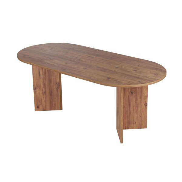 Étkezőasztal borovi fenyő dekorral 90x200 cm Sabella – Kalune Design-image-3