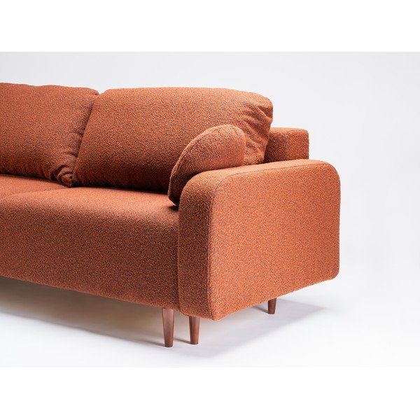 Téglavörös buklé kinyitható kanapé 230 cm Trango – CustomForm-image-3