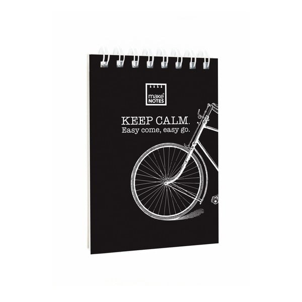 Bike fekete jegyzettömb, A7 - Makenotes