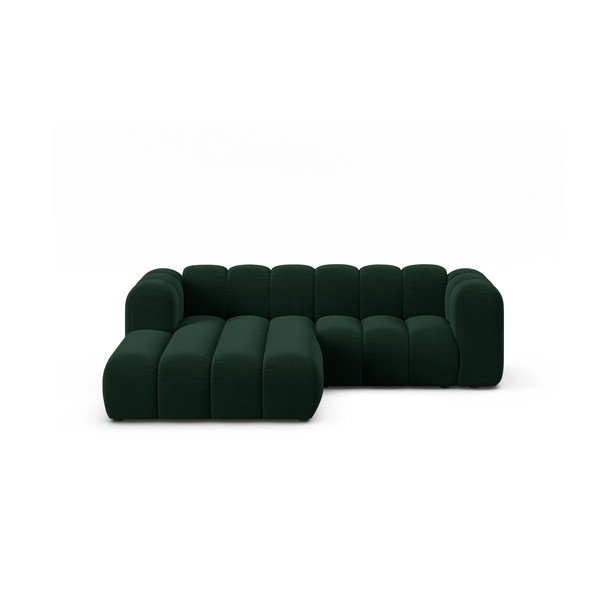 Sötétzöld sarokkanapé (bal oldali) Lupine – Micadoni Home